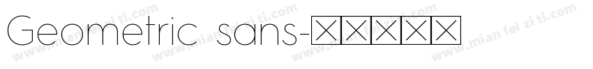 Geometric sans字体转换
